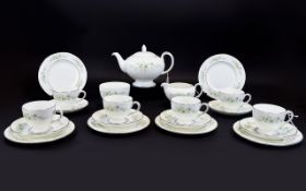 Wedgwood Bone China ( 21 ) Piece Tea Service ' Westbury ' Pattern. R4410.