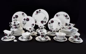 Royal Albert Bone China ( 56 ) Part Tea and Dinner Service ' Masquerade ' Pattern.