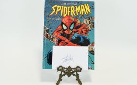 Stan Lee ( Marvel ) Autograph on White Card & Spider man Annual.
