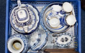 Collection of Miscellaneous Blue & White items to include plates, vase, commemorative cups etc...