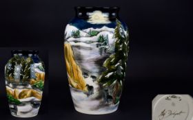 Moorcroft - Stunning Ltd and Numbered Tube lined Large Vase ' Isle Royale ' Pattern.