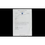 England Football Autograph Interest Football Association Letter Hand signed By Bobby Robson And
