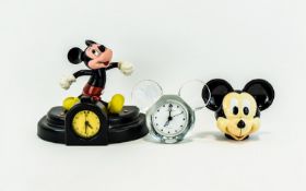 2 Disney Mickey Mouse Clocks.