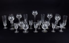 Bohemia Crystal Set of Drinking Glasses comprising 5 wine glasses, 6 champagne flutes,