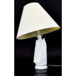 Wedgwood of Etruria 'Moonstone' Ceramic Table Lamp and shade. 12 inches including the shade.