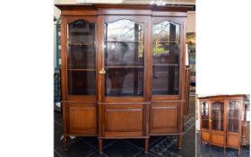 Late 19thC Mahogany Breakfront Bookcase,