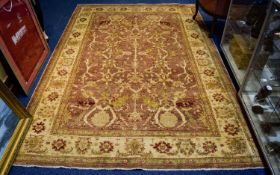 Hand Knotted Ziegler Wool Rug based on the design 'Tree of Life'.