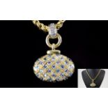 Heavy Set 18ct Gold Fancy Link Italian Design Chain And Pendant,