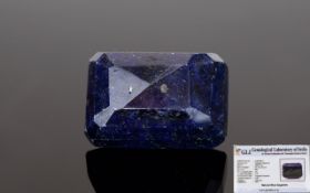 Natural Blue Sapphire Loose Stone with Gemological Laboratory of India (GLI) Certificate.