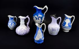 A Collection of Mid 19th Century Jugs ( 6 ) Six In Total.