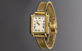 Ladies 9ct Gold Bulova Wristwatch, Manual Wind,