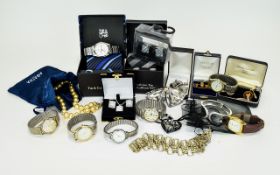 Miscellaneous box of costume jewellery containing the following, Silver and amber broach,