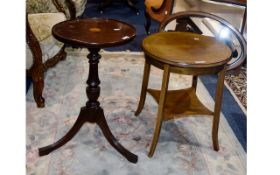 Regency Style Tripod Table, Together with a small circular occasional table.