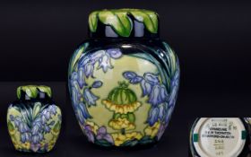 Moorcroft - Good Quality Tube lined Ltd and Numbered Edition Lidded Ginger Jar ' Cymbeline ' Blue