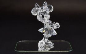 Swarovski Crystal Figure 'Disney Showcase' Minnie Mouse' Designer Team Code number 9100 NR000 007.