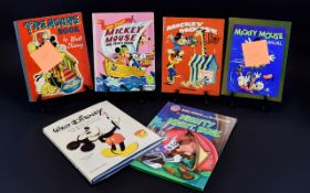 Disney and Bugs Bunny Interest. Walt Disney Mickey Mouse Hard Back Books Include - Treasure Book