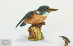 Beswick Bird Figure ' Kingfisher ' ( Matt ) Model Num 2371. Designer Albert Hallam.