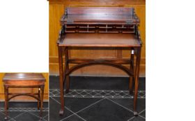 A Fine Quality 1920's/1930's Mahogany Hinged And Lift Up Top Writing And Stationary Desk With