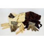 A Collection Of Vintage Mink Stoles And Accessories Three items in total to include blonde mink