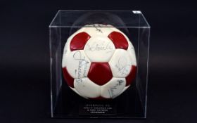 Liverpool Football Club Autograph Interest Signed Football 1976-77 Season European Cup & First