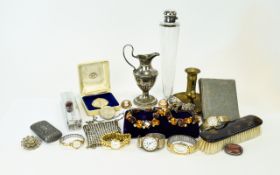 A Varied Collection Of Vintage Costume Jewellery Collectibles And Accessories A mixed collection to