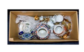 Collection of Mixed Oriental items to include, matching cups, saucers,