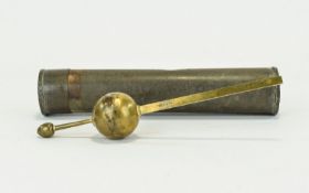 Antique Brass Hydrometer Housed in original case, Fashioned in brass, marked Twaddell. Good