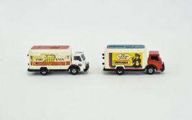 Matchbox Superkings Vintage Lorry Toys Two in total, the first in red and white colourway with 'Fort