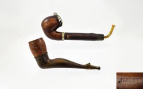 Antique - Smokers Pipes ( 2 ) In Total. Comprises The Stem of One Pipe In The Form of a Ladies Leg.