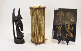 A Collection Of Vintage Traditional Nigerian Items A varied collection to include 'Yaruba' (