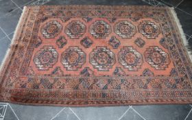 Kashmiri Ikat Pattern Wool Rug Heavyweight rug in closely woven wool blend with traditional ikat