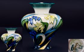 Moorcroft Fine Quality And Fascinating Shaped Tubelined Limited And Numbered Edition Vase 'Apollo