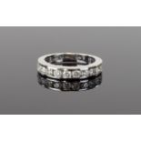 Ladies - Top Quality 18ct Gold Set Diamond Half Eternity Ring.