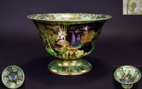 Wedgwood Fairyland Lustre Superb Footed Bowl Signed By Daisy Makeig Jones Circa 1920's In the