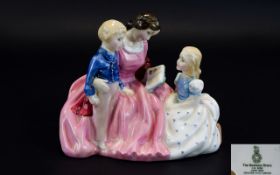 Royal Doulton Figure Group 'The Bedtime Story' HN 2059. Issued 1950-96. 4.75" in height. Designer D.