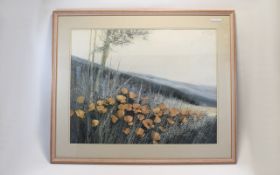 Large Framed Print, Field Of Poppies By Gilbert Michaud 22 x 28 Inches