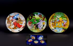 Wonderful Collection of Cartoon Classics - Fine Porcelain Walt Disney Plates - Exclusively