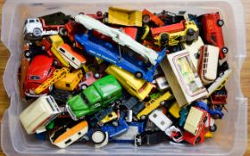 A Large Collection Of Playworn Toy Cars Over (40) Forty items in total in varied condition,