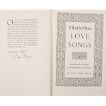 John Piper John Hadfield (Ed), Elizabethan Love Songs, Cupid Press 1955, illustrated by John Piper,