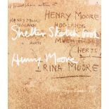 Henry Moore, Shelter Sketch Book, facsimile signature and dated October 1940 [Editions Poetry,