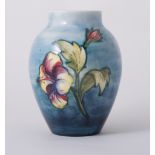 Walter Moorcorft, 'Hibiscus' a swollen ovoid vase, circa 1950, an early example of the design,