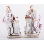 Derby porcelain figure, John Milton, early 19th century, standing,