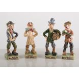 A collection of eight Will Young, Runnaford Pottery figures,