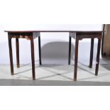 Victorian mahogany D-end dining table, with one additional leaf,