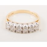 A diamond half eternity ring,