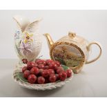 Pottery novelty teapot,