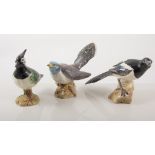 Beswick figures, 'Lapwing' model 2416, 14cm, 'Jay' model 2417, 13cm, 'Magpie' model 2505, 12.