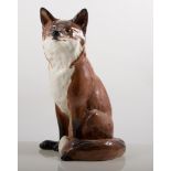 Large Beswick pottery fireside model, Seated Fox, No.2348, 31cm.