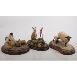 Border Fine Arts, Suffolk ewe and lamb, and quantity of other animal groups and figures.