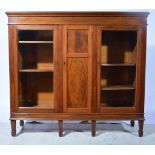 Victorian mahogany bookcase, moulded rectangular top above a plain frieze,